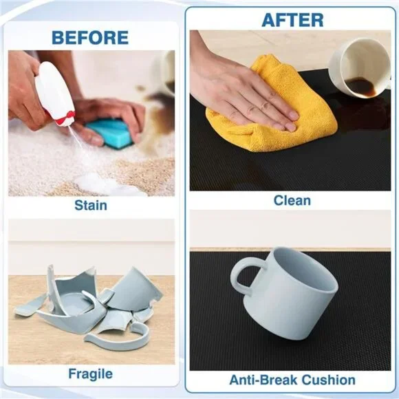 Kitchen Mats 2PCS Kitchen Rugs Cushioned Anti Fatigue Kitchen Mats Non Slip - Picture 4 of 7